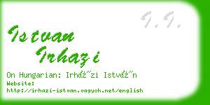 istvan irhazi business card